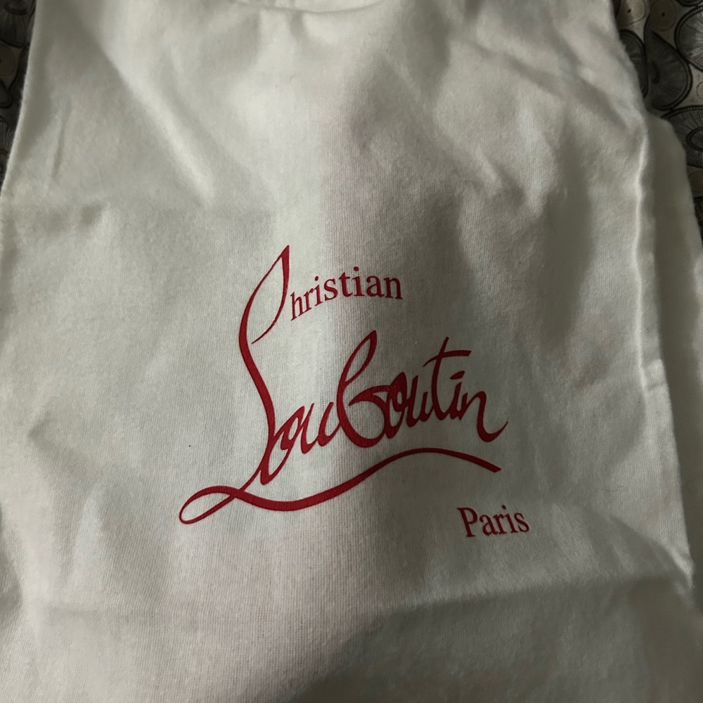 Christian Louboutin White Bags with Red Logo - Picture 4 of 5